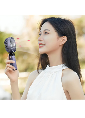 Мини аккумуляторный вентилятор с подставкой для телефона регулировкой скорости функцией наклона 6000 мАч (480165-Prob) Синий Unbranded (330171172)