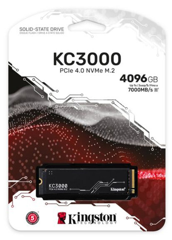 SSD накопичувач 4TB KC3000 M.2 2280 (SKC3000D/4096G) Kingston (278366771)