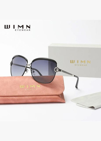 Жіночі пградієнтні поляризаційні сонцезахисні окуляри WIMN N7018 Black Gradient Gray WIM (303401618)