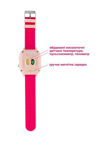 Дитячий смартгодинник GO005 4G Wi-Fi Thermometer Pink Рожевий Amigo (279826363)
