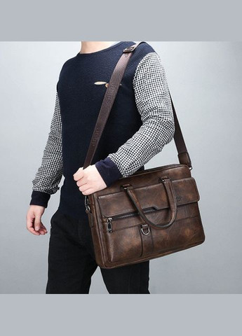 Чоловічі сумки для ноутбука еко шкіра документів А4 Світло-коричневий No Brand (301212041)