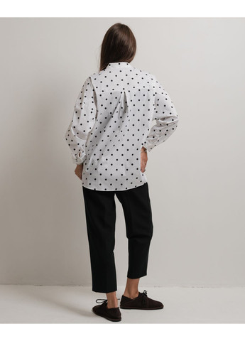 Чорно-біла блуза чорно-білий горох Modalinda