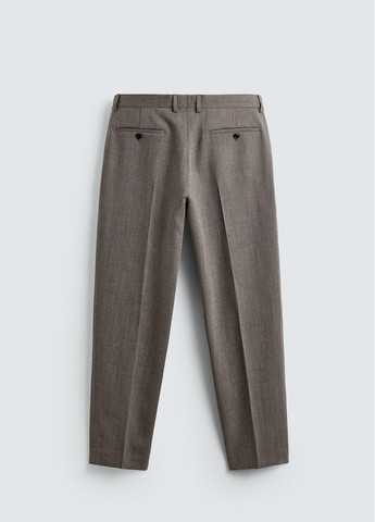 Светло-коричневые классические демисезонные брюки Zara