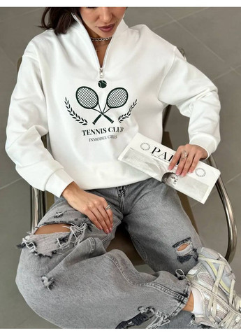 Молочный свитшот женский Гермес молния (364503751)