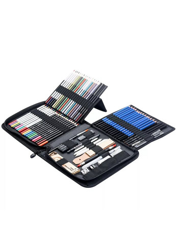 Набір для малюнку та ескізів на 85 предметів у нейлоновій сумці KALOUR (322635166)