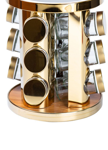 Набор емкостей для специй на подставке Spice Carousel с зеркалом и LED-подсветкой 12 баночек по 100 мл Good Idea (294837639)