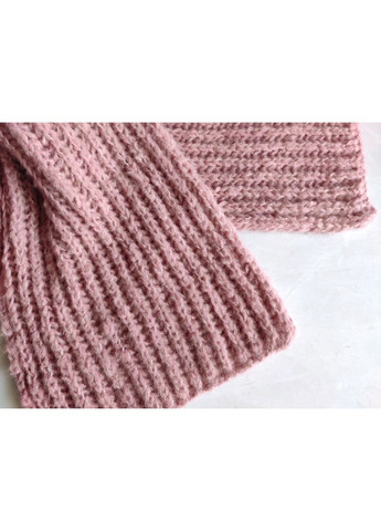 В'язаний зимовий шарф ручної роботи з мериносу кольору чайної троянди No Brand (369612458)