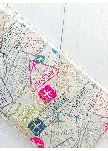 Чехол с утолщенными углами на Xiaomi Redmi Note 12 Pro Speed 5G:: Путешествия. Штампы (принт 316) Creative (360685130)