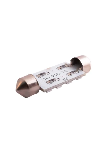 Світлодіодна авто лампа S85-41mm-16smd 1206 синій 12V LEDUA (323474248)