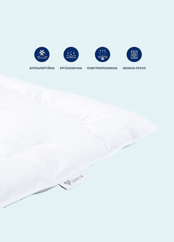 Ковдра зимова євро 200х220 см штучний пух, для готелів, дому, тепла ковдра біла, аналог пуху IDEIA (334726530)