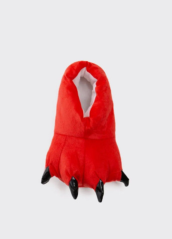 Капці домашні плюшеві лапи дитячі червоні Lalapka (364988768)