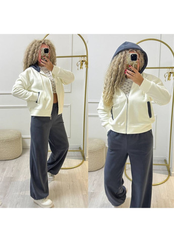 Костюм женский теплый флисовый брюки на затяжках и кофта No Brand (367737113)