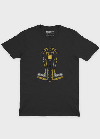 Черная демисезонная футболка для мальчика с принтом супергероя - человек-паук (ts001-1-bl-006-014-083-b) Modno