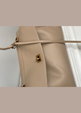 Женская в деловом стиле бежевая No Brand сумка (327878037)