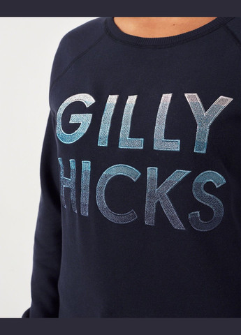 Темно-синий свитшот женский - свитшот gilly hicks hc5108w Hollister (301485554)