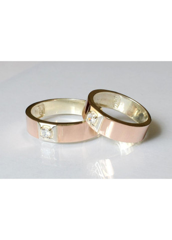 Обручальное кольцо серебро с золотом Silver Style (367112283)