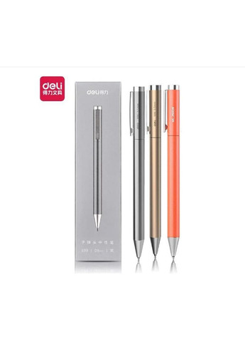Авторучка металева S99 Orange (підходять стрижні від ручок пластикових білих Xiaomi) Deli (294983476)