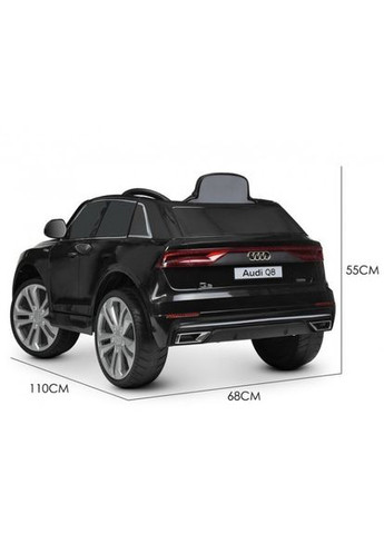 Дитячий електромобіль Audi Q8 JJ2166В 2 мотори по 25 W, 2х6V7AH, MP3, USB Black Bambi (365752955)