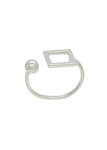 Срібна каблучка "Квадрат і кулька" 17 No Brand (350667557)