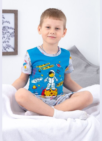 Серая всесезон пижама для мальчика (футболка+шорты) футболка + шорты Носи своє