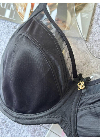 Чорний бюстгальтер з бавовняною підкладкою чорний Lanny Mode