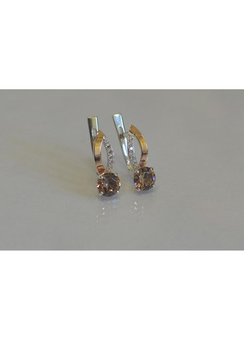 Срібні сережки з золотими накладками Silver Style (367112297)