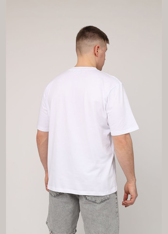 Біла футболка з коротким рукавом чоловіча колір білий цб-00269889 Yuki