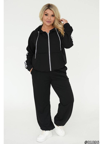Жіночий спортивний костюм великих розмірів (кофта на блискавці + штани) Україна (360548427)