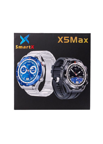 Смарт-годинник SmartX X5Max чоловічий з пульсометром і змінними ремінцями, синій No Brand (319517925)