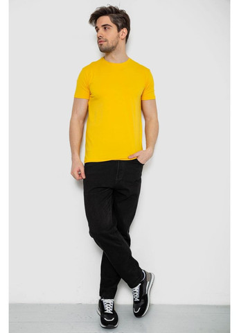 Желтая футболка мужская однотонная базовая, 244r2407 Andi