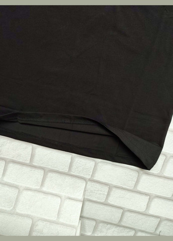 Чорна чоловіча футболка трикотаж чорна малюнок світиться в темряві лев спортивна розмір l з коротким рукавом FERO