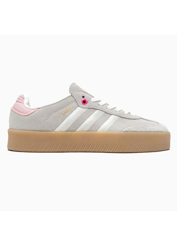 Розовые демисезонные кроссовки мужские adidas samba beige / pink адидас самба No Brand