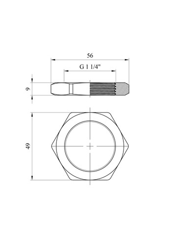 Контргайка усиленная 1 1/4" латунная УК1207-В. Lexline (332972318)