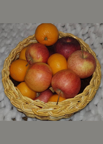 Корзинка декоративная для сервировки или хранения ручной работы, круглая No Brand (315638176)