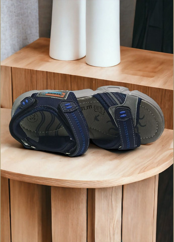 Синие спортивные, повседневные открытые спортивные босоножки сандалии для мальчика том м 9337с синие 35-22,7см Tom.M на липучке
