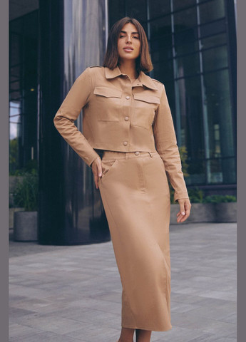 Спідниця олівець. Коричневий Seventeen (345707881)