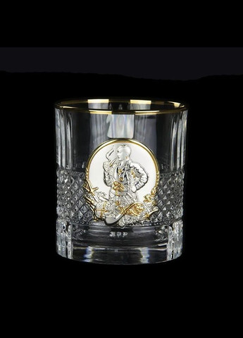 Келихи кришталь із сріблом "Козаки" 6 келихів, із позолотою | Подарунок шефу, Boss Crystal B6KOZ1GG (345646736)