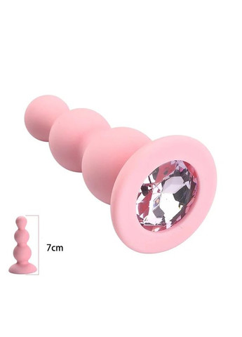 Силиконовая пробка анальная средняя мягкая анальная пробка анальная пробка с кристаллом фиолетовая No Brand (316684614)