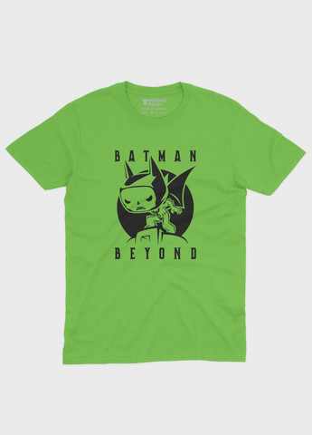 Салатова демісезонна футболка для хлопчика з принтом супергероя - бетмен (ts001-1-kiw-006-003-040-b) Modno