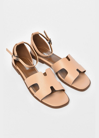 Босоніжки жіночі бежевого кольору Let's Shop (335206224)