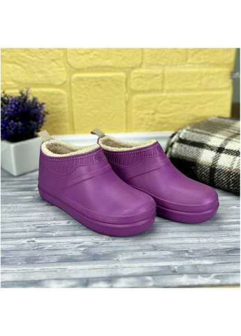 Галоші сабо жіночі утеплені Е-001002 Фіолетові Dago (259967404)