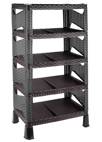 Етажерка для взуття 30*52*96 см (0733 Роттанг Гелакси BLACK) Violet House (316649841)
