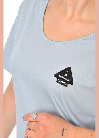 Футболка жіноча блакитного кольору Let's Shop - (305196820)