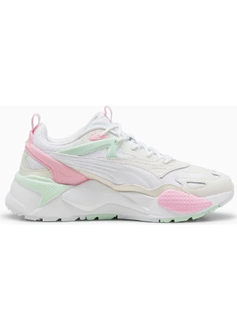 Кроссовки женские бело-бежево-розово-салатовые 39593803 Puma RS X EFEKT комбинированные (399452640)