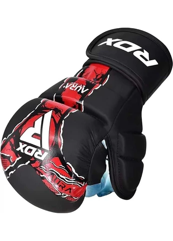 Тренувальні рукавиці GRAPPLING GLOVES SHOOTER NEW AURA F17 Чорний, Червоний RDX (395619628)