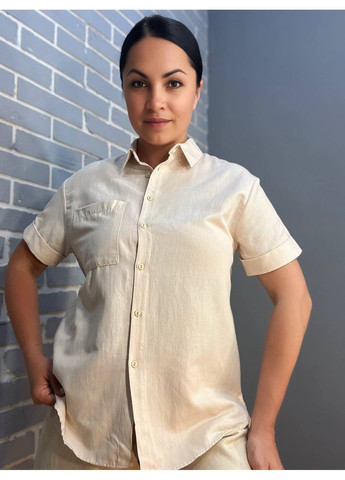 Бежевая рубашка MIX RAY