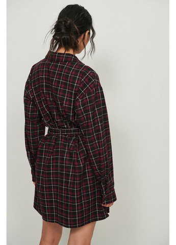 Темно-червона сукня демісезон,темно-червоний чорний, NA-KD