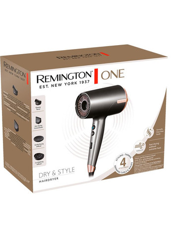 Фен D6077 2000 Вт серый Remington (364105181)