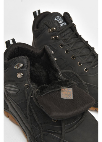 Черные зимние ботинки мужские зимние на меху черного цвета Let's Shop