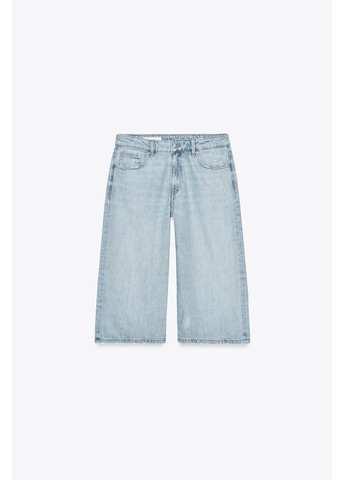 Джинсовые шорты trf с низкой посадкой Zara (354816942)